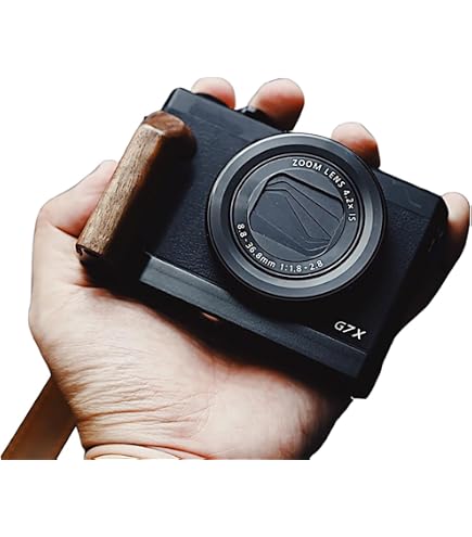 Amazon | Canon PowerShot V1 専用 カメラウッドグリップ 高級檀木材